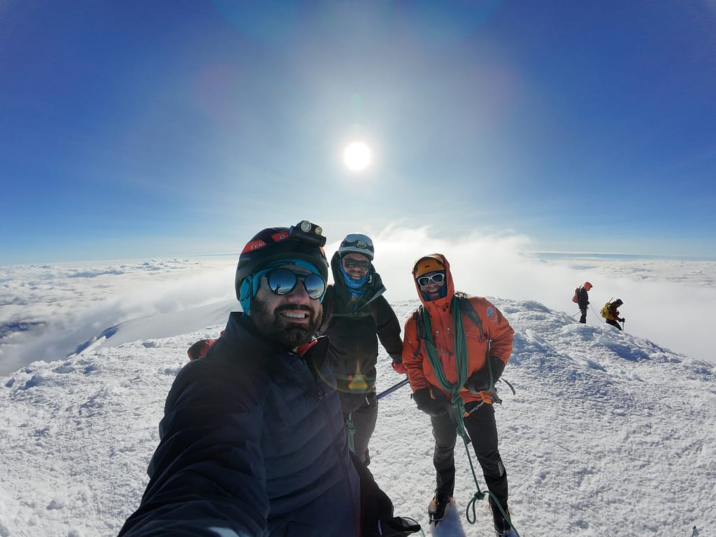 Perry and Farid made it to the top of Cayambe!